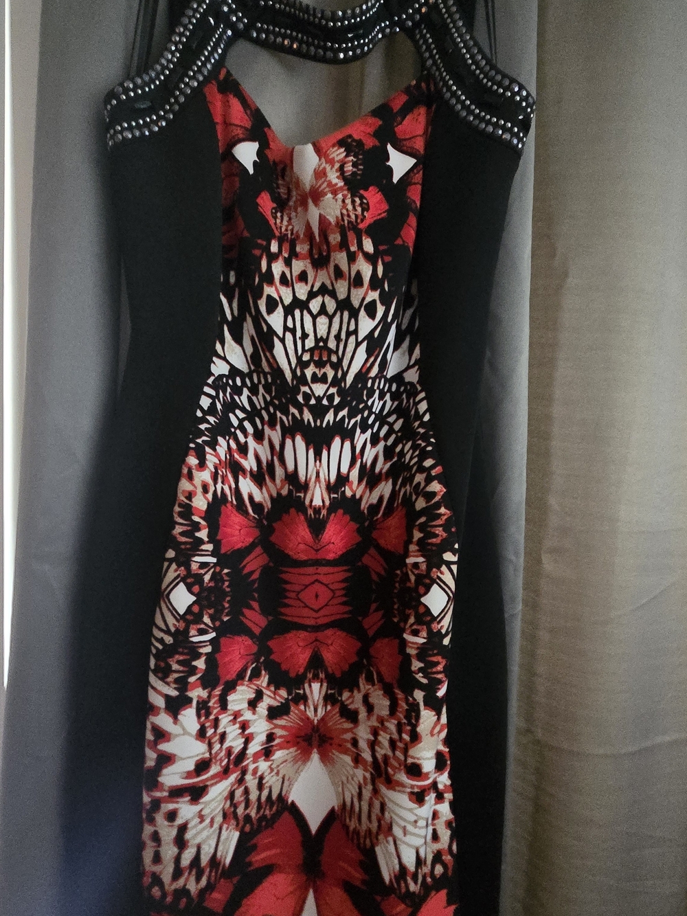 Signature by Sangria Black and Red Bodycon Dress
